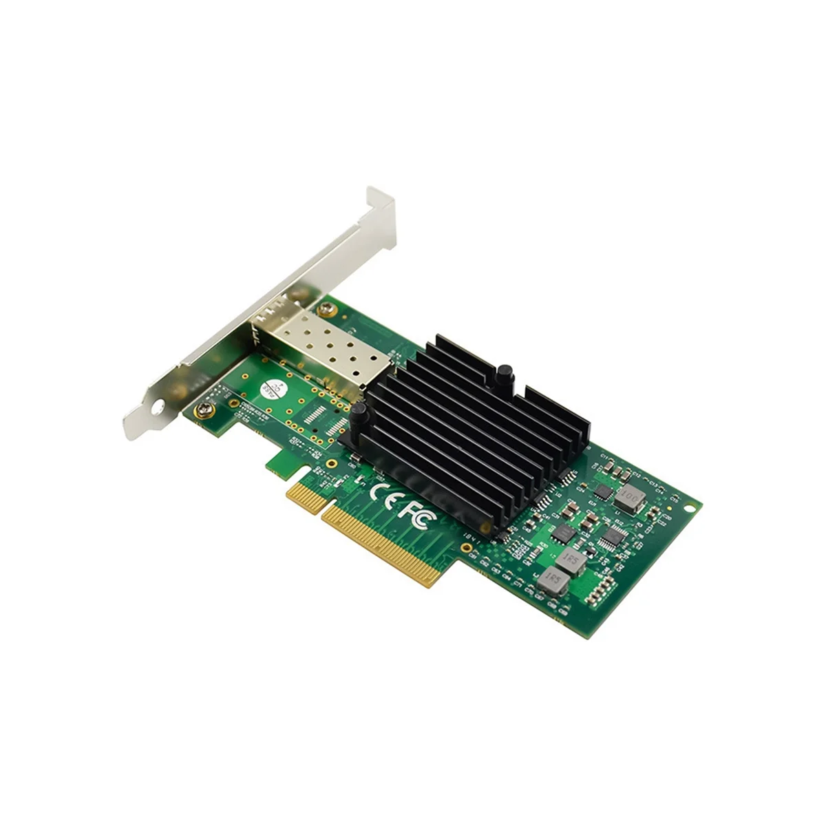 Placa de rede de fibra óptica de servidor N27R 10G SFP + 82599EN Chip PCIE X4 Placa de rede de porta óptica única