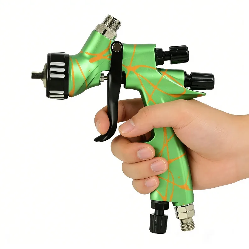 6000 Ultra Professional Automotive Refinishing Air Pneumatic Spray Gun 1.3mm Nozzle Aluminium Construction 600mL Cup