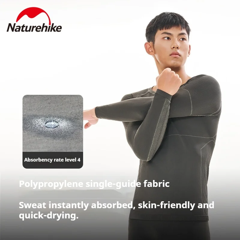 Naturehike Polypropylene Single Guide Quick Drying Functional Underwear 3D Seamless Weaving Of Bamboo Charcoal Fiber Fabric For