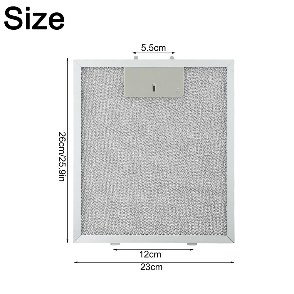 2PCS Cooker Hood Filters Metal Mesh Extractor Vent Filter 230 X 260 X 9mm Metal Cooker Vent Filter Replacement Kitchen Supply