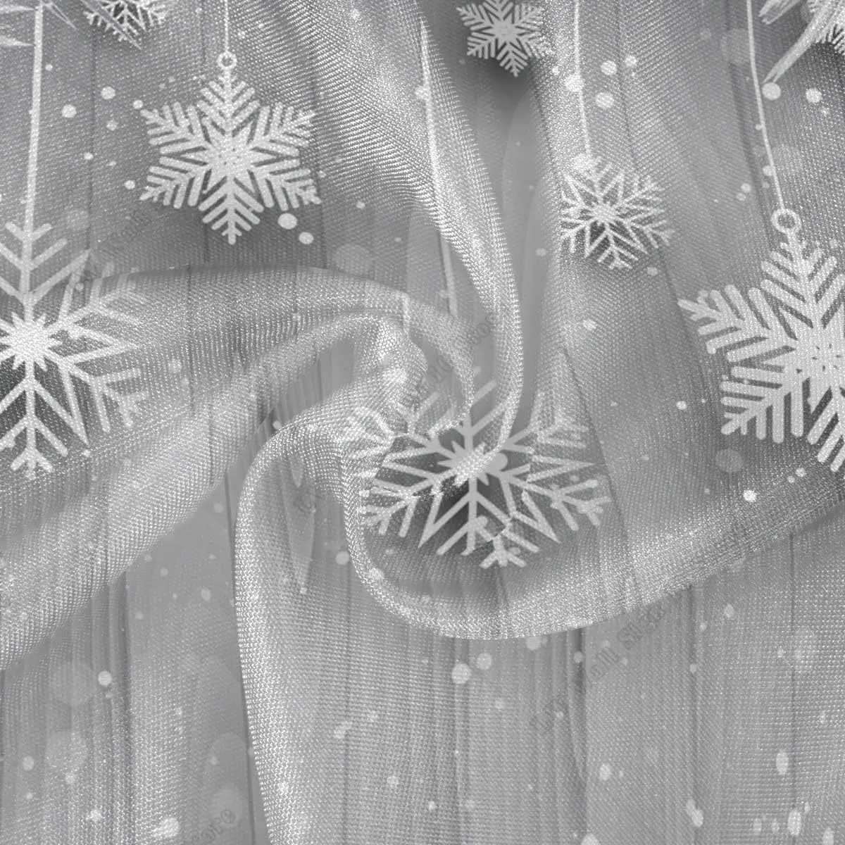 Silver Christmas Tree Round Tablecloth Snowflake Table Cover with Lace for Buffet Table Home Parties Holiday Dinner 60 Inch