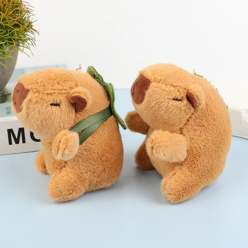 

Cartoon Capybara Plush Toy Animal Turtle Shell Guinea Pig Pendant Stuffed Doll Keychain Backpack Car Bag Keyring Decor Gift