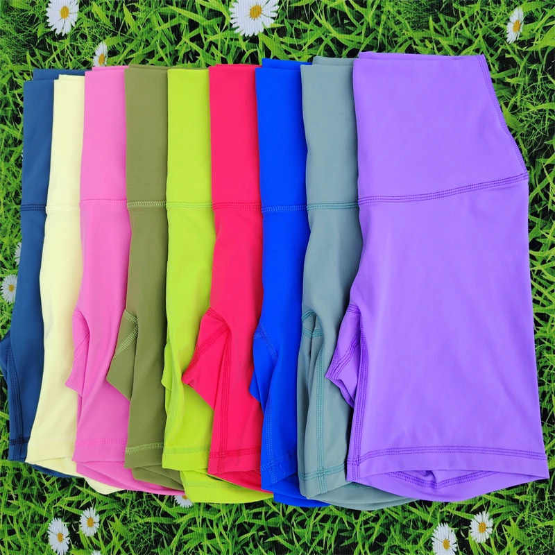 4 Punten Yoga Shorts Vrouwen Pilates Sportbroek Mode Spice Meisjes Fitness Strakke Shorts Zacht Ademend Traceless Elastisch Short