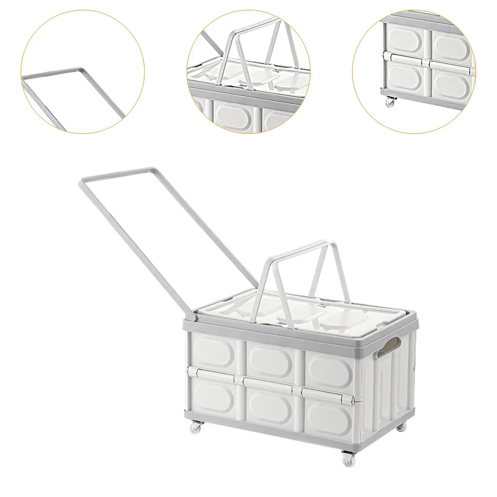 المتداول التخييم صندوق تخزين المنظم طوي عربة المرافق في الهواء الطلق عربة سيارة جذع صندوق تخزين لتحريك المنزل البقالة المرآب