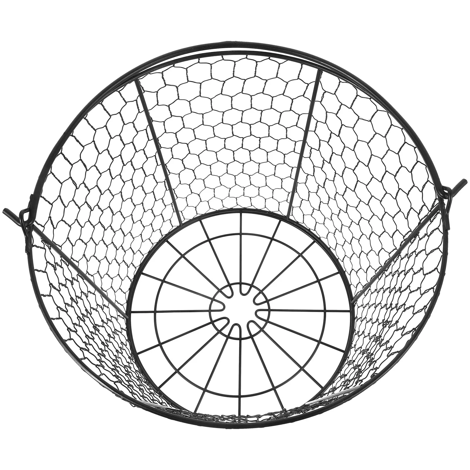 golf-ball-basket-stainless-steel-portable-bucket-collapsible-handle-outdoor-storage-container-driving-range-practice-holder