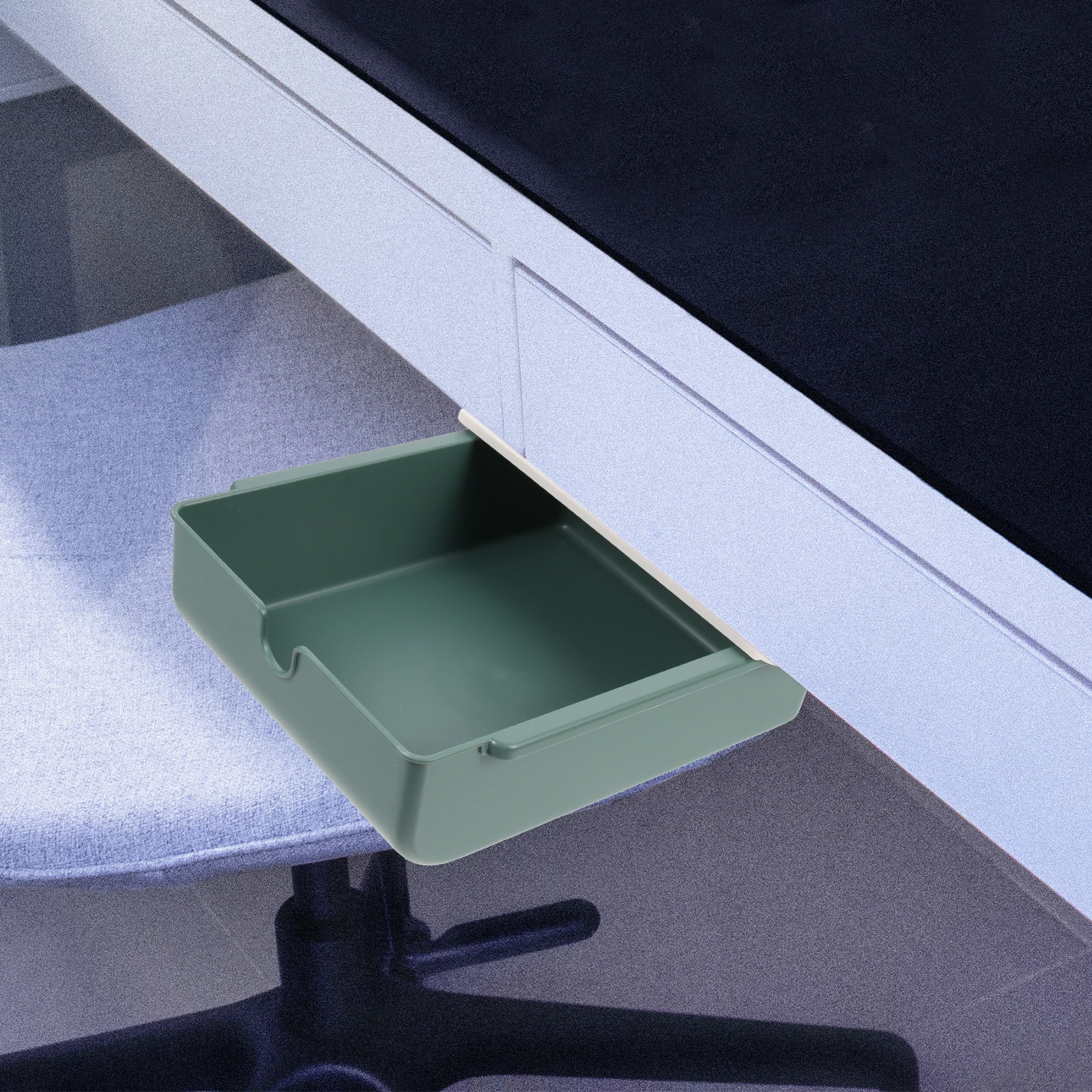

Adhesive Hidden Under Desk Drawer Organizer Storage Box Under Table Container Office Supplies Desktop Organizer