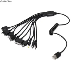 Multi Pin Cable Charger USB Adapter Cable Data Wire Cord 10 in 1 Multifunction USB Data Transfer Cable Universal