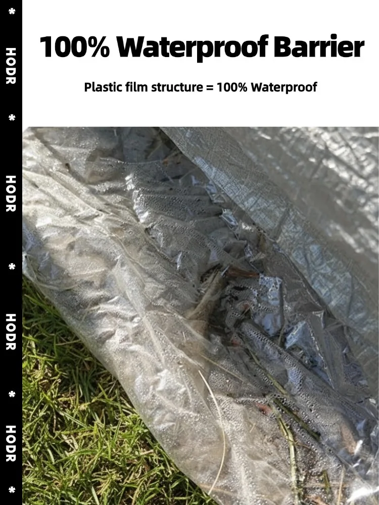 【HODRGEAR】Ultraleichte, wasserdichte Zeltunterlage aus Polycro, kompakte, tragbare Campingausrüstung, Wanderunterstand. – Detail 4