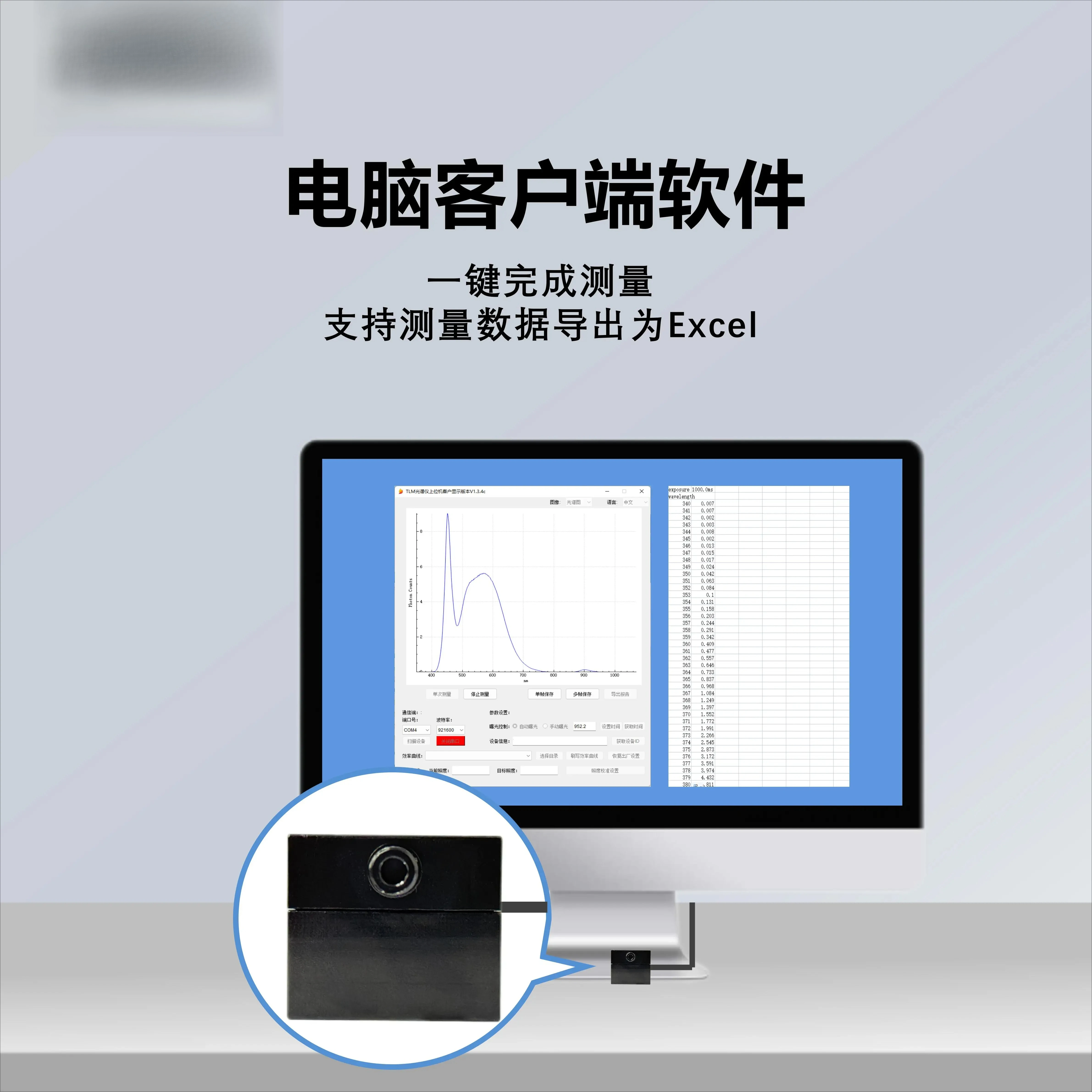 Miniature Near-infrared Ultraviolet Fiber Optic Spectrometer High Resolution Nir Spectrophotometer USB2000+ Replacement