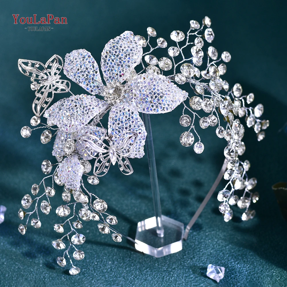 

YouLaPan Luxury Wedding Headbands for Women Tiara Bride Hair Accessories Rhinestone Tiara Wedding Hair Hoop Hair Ornaments HP786