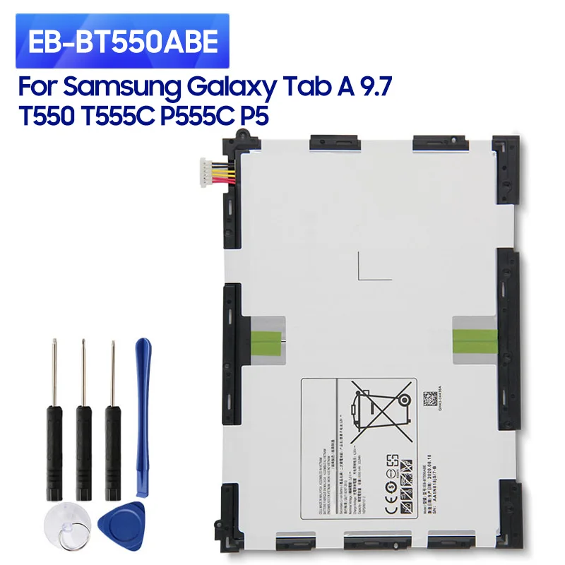 

NEW Replacement Battery EB-BT550ABE For Samsung Tab A 9.7 P550 T550 T555C P555C EB-BT550ABA Tablet Batteries