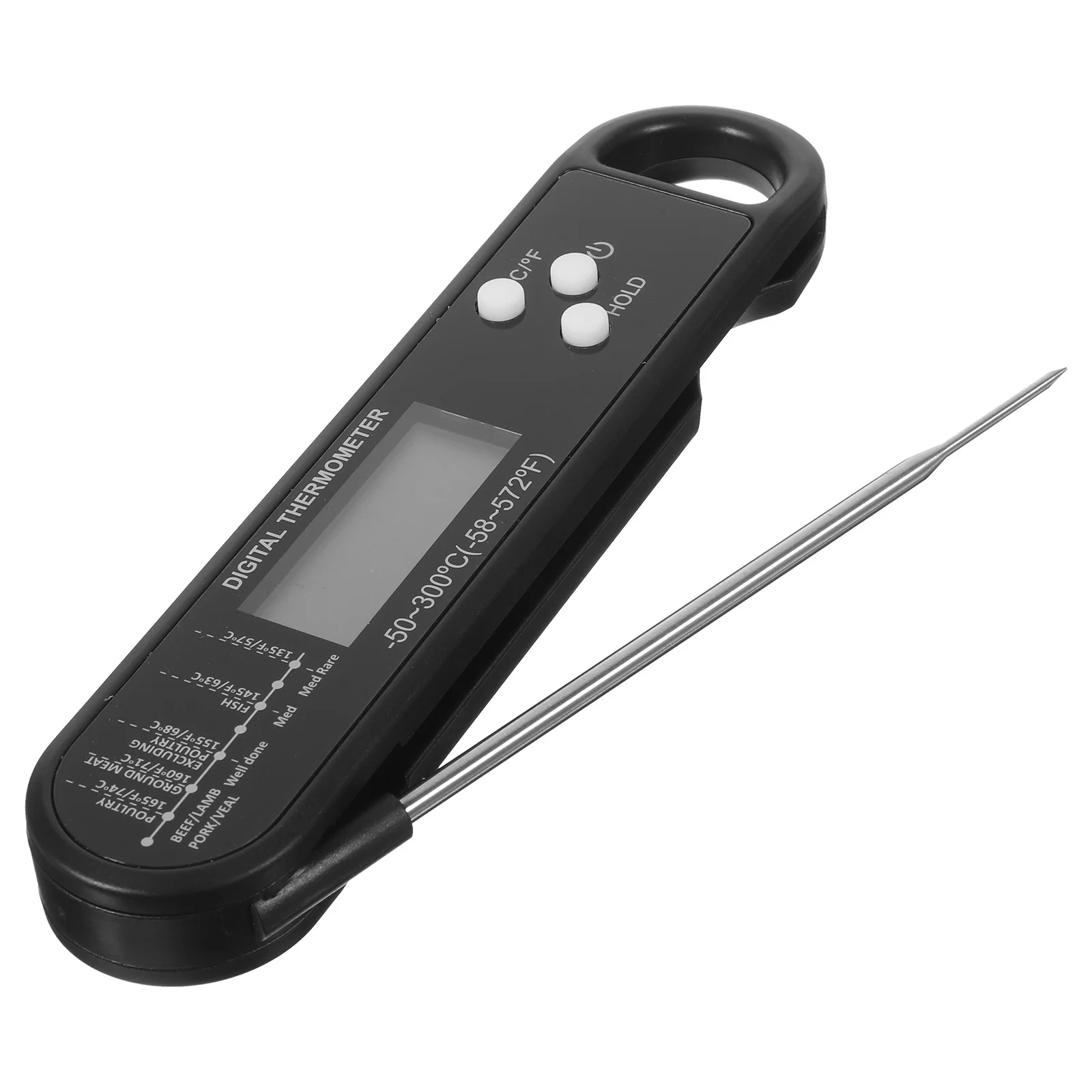 Termometro digitale per carne Termometro pieghevole per barbecue da cucina in acciaio inossidabile Sonda per carne per barbecue Sonda per cottura Friggitrice ad aria