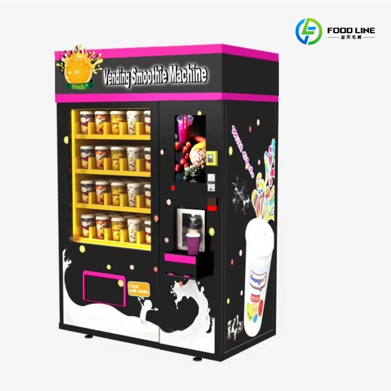 CE CB ISO Certified Commercial Smoothie Vending Machine with Thermoelectric Cooling System and Large Capacity Customized