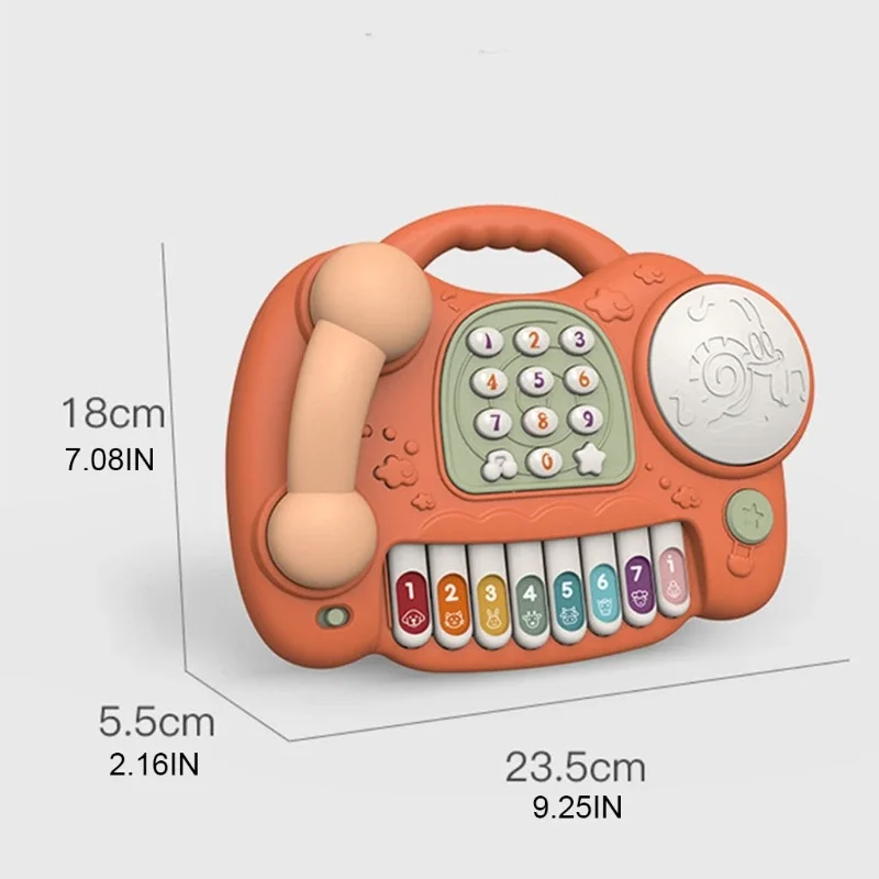 여아용 뮤지컬 피아노 휴대폰 음악 장난감, 13, 24 개월 아기 장난감, 1 세 어린이 교육용 전화 장난감, 생일 선물