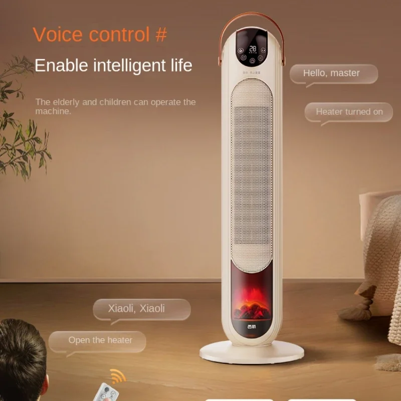 3D Flame Carbon Fire Landscape Remote Control Floor-standing Fan Heater Touch Screen Energy-saving Solar Space Heater for Room