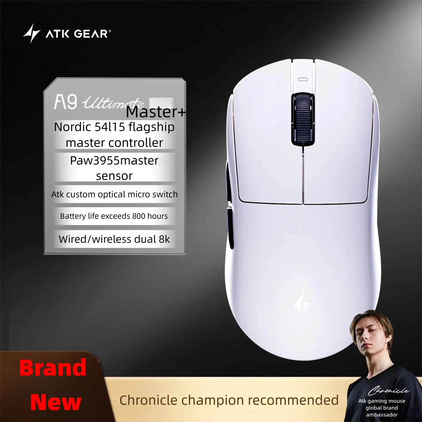ATK A9 Air Ultimate Plus Gaming Mouse Wireless Bluetooth