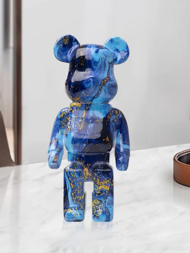 27CM Nordic Bear Brick Figure Statue sculture ornamenti Room accessori per la decorazione della casa Luxury Living Decor Block Bears Decor