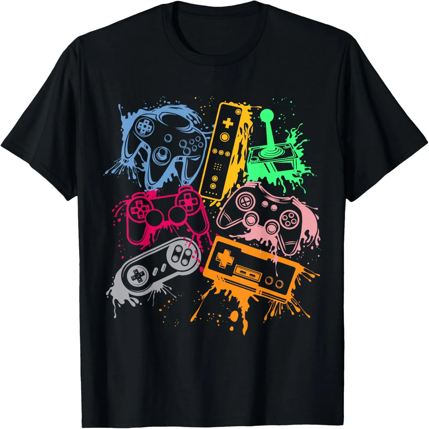 Video Game Console Controllers Retro 80's 90's Arcade Gamer T-Shirt graphic tee, men’s, women’s, halloween shirt,