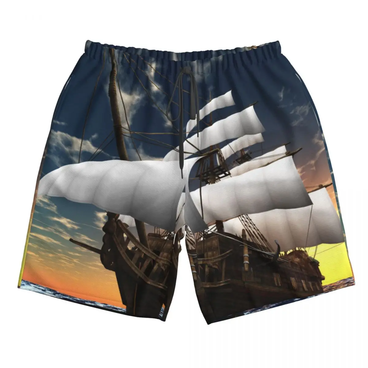 Barca a vela pirata (1) pantaloncini da bagno ad asciugatura rapida per uomo costumi da bagno costume da bagno costume da bagno costume da bagno abbigliamento da spiaggia