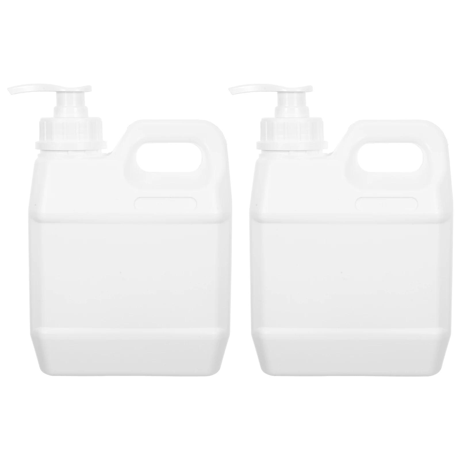 

2PCS Square Bottles Dispensers Reusable Eco Bottle Dispenser Large Opening Travel Shampoo Container Plastic Jugs
