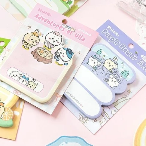 Chiikawa Anime Hachiware Shaped Memo Pads Cute Kawaii Usagi Tearable Sticky Notes for Students And Office Stationery