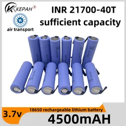 100% NEW 21700 4500mah  40T 3.7V high discharge/capacity Li-ion rechargeable battery 30T high discharge power li-ion+DIY Nicke