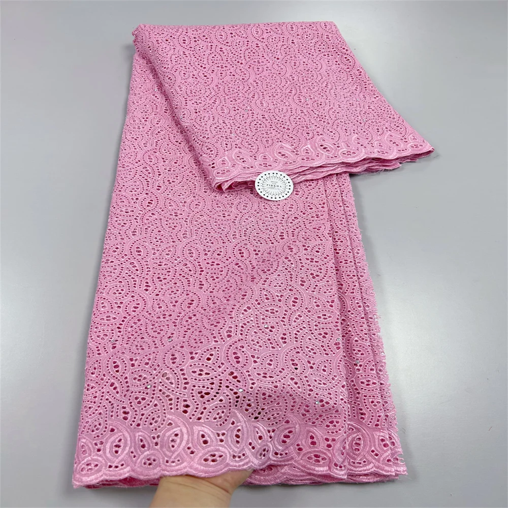 2024 New Dubai Dry Cotton Lace Cloths African Lace Fabric Nigerian Swiss Voile Lace Fabric For Men or Women Party Dress Sewing