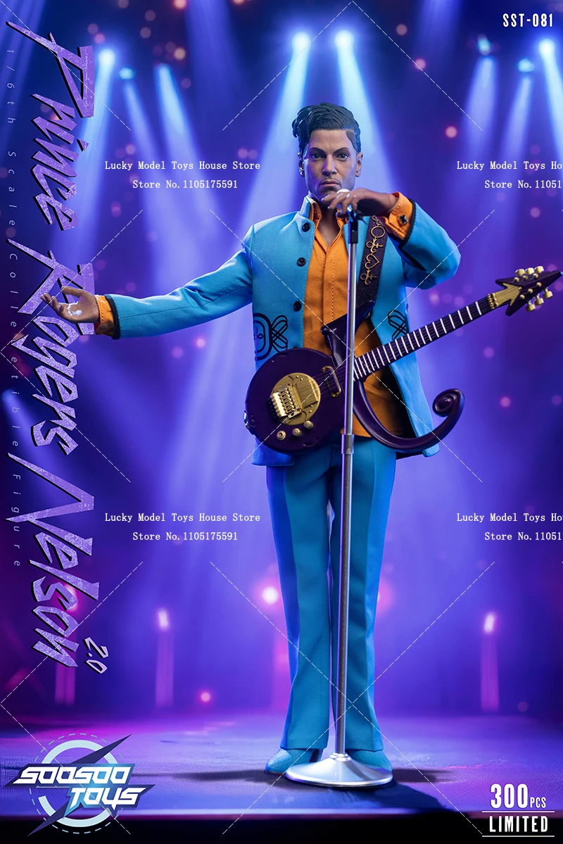 SOOSOOTOYS 1/6 록 가수 프린스 2.0 수트 의상 액션 피규어 SST-081 미니 기타 모델 장식품 12인치 남성 군인 모델