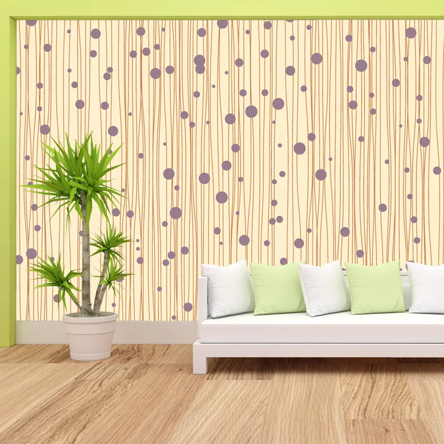 

Обои в стиле ретро для гостиной Контактные обои Домашний декор Стены Ремонт в полоску в горошек Легко наносится Фреска