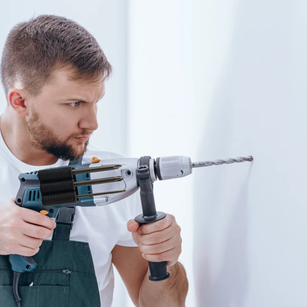 

Drill Add-on Quick Change Bits Holders Mount Attachment Driver Bits Side Holder of Power Drill Or Driver for Most Drills Tool