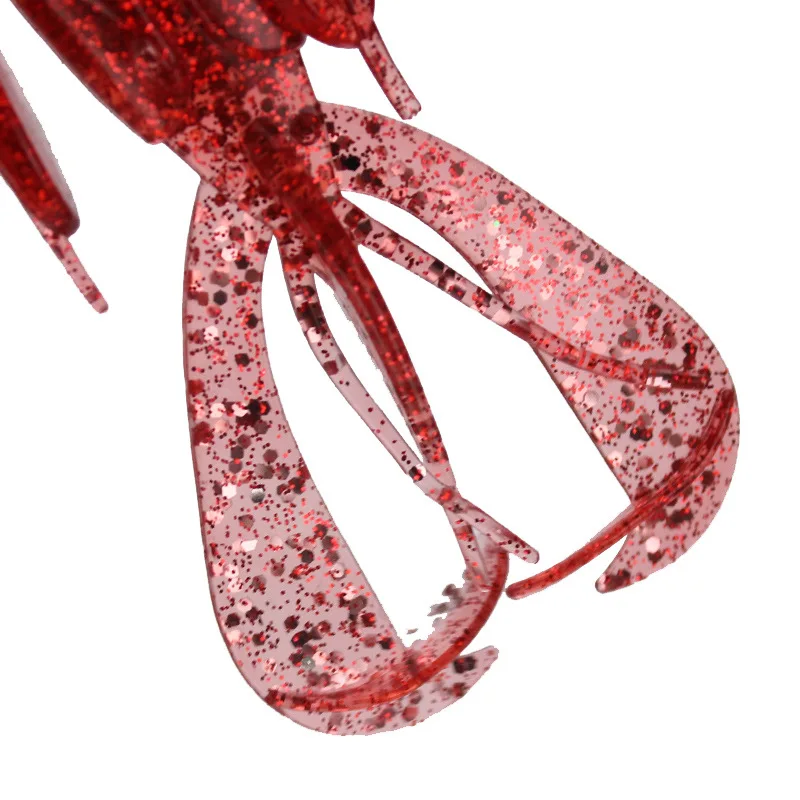 Angelköder, zweifarbig, Alien-Garnelen, weicher Köder, Wurm, einzelner Sichelschwanz, Kunstköder, 10 cm/10,5 g, Lot, 4 Stück, Ausverkauf – Detail 4