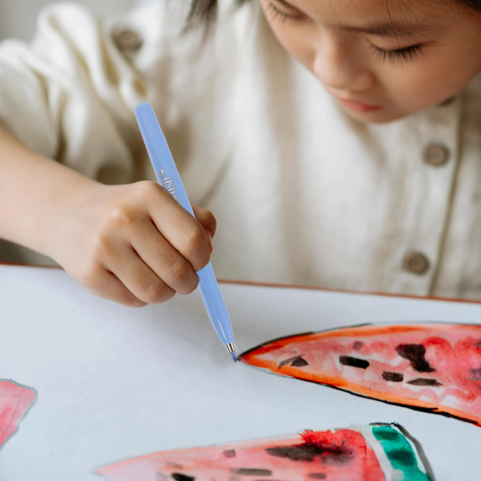 

Ink Brush Pen Set 6 Colors Water Based Marker for Calligraphy Watercolor Painting Lettering Art Craft Supplies for Adults Kids