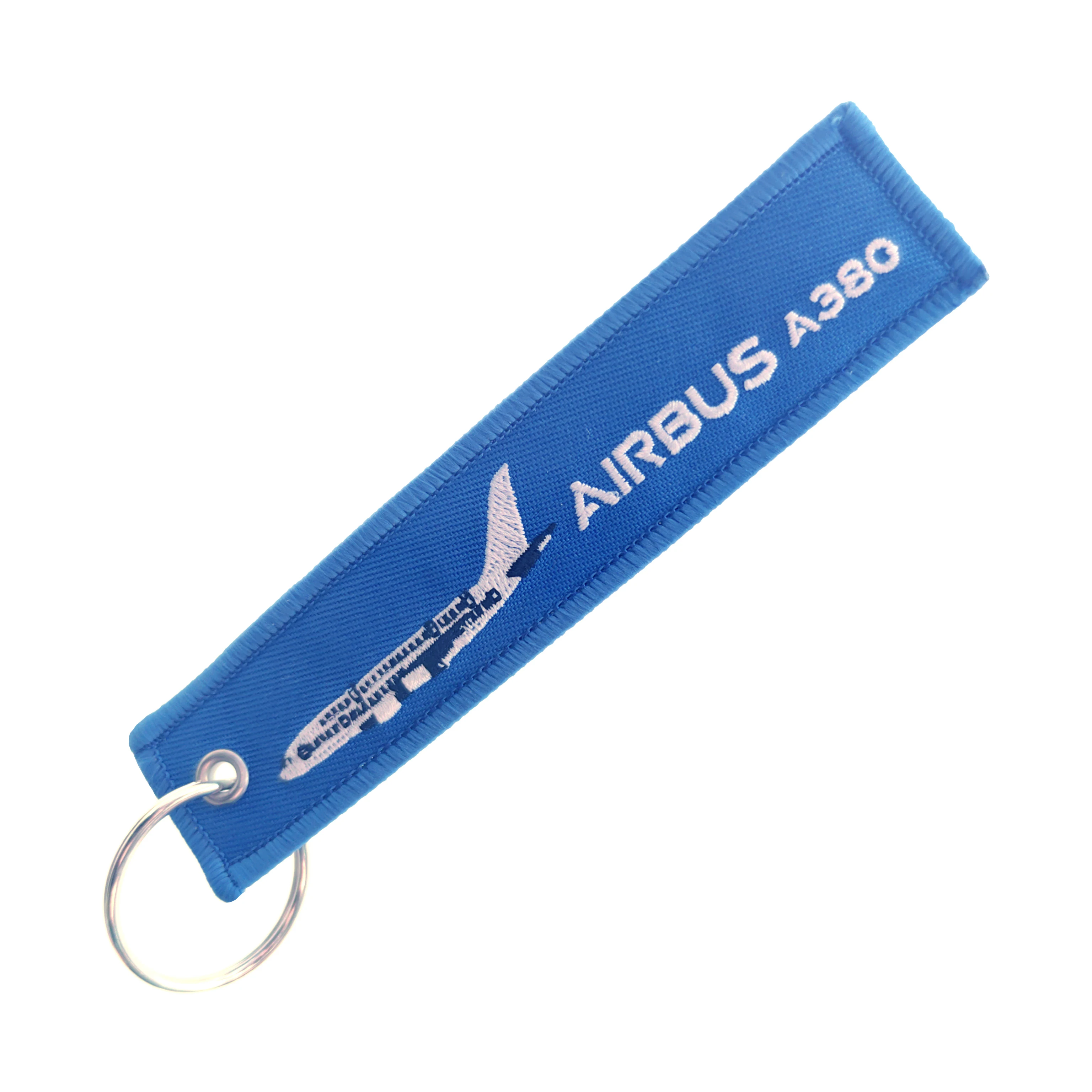 2 PC Airbus A320 A380 Keychains Blue Neckband With Snap Keychain Airplane Crew Lanyard for ID card lanyard Work Badge Lanyard