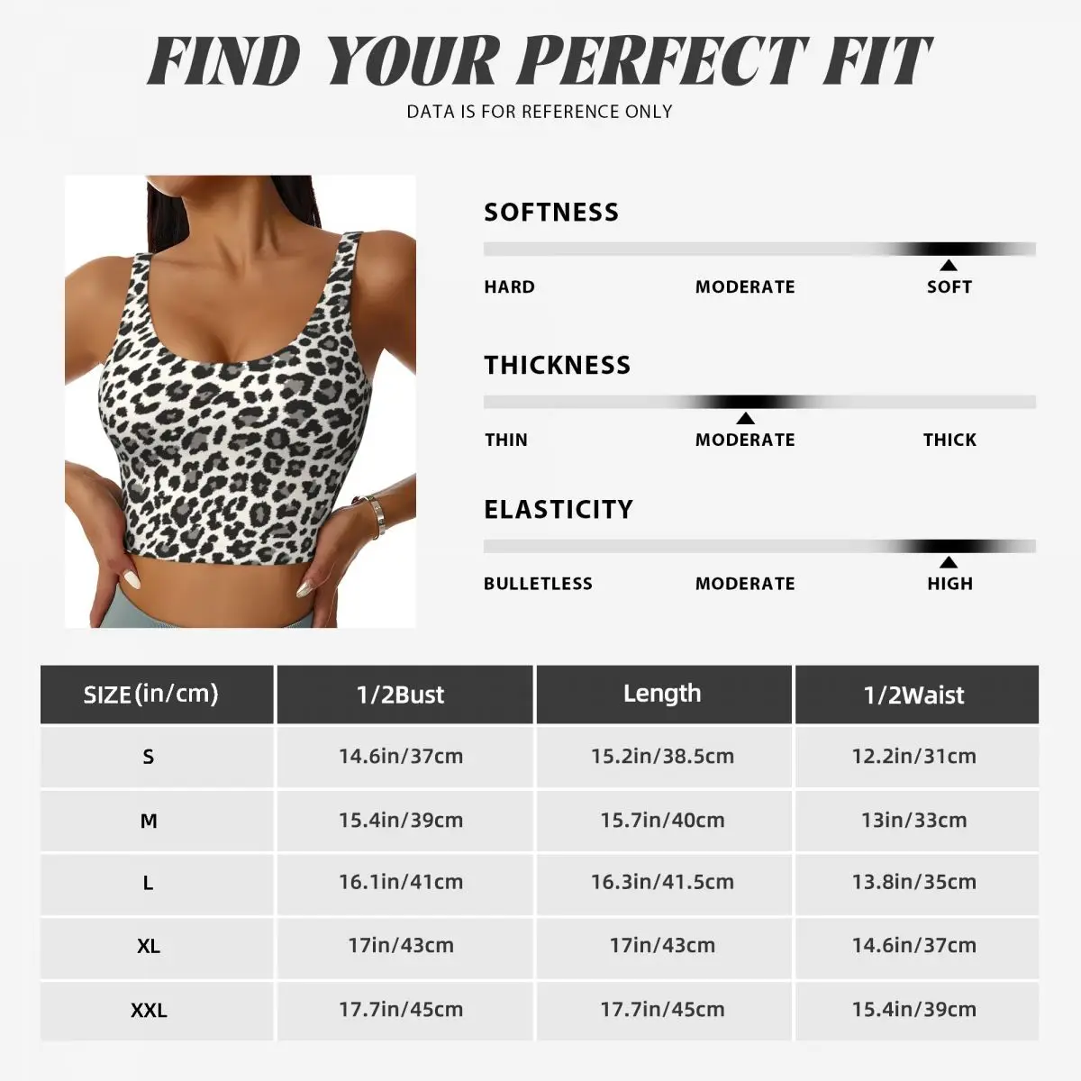 Niestandardowy stanik sportowy Tropical Wild Animal Leopard dla kobiet Futro zwierzęce Tekstura skóry Wysoki wpływ Trening Joga Crop Top