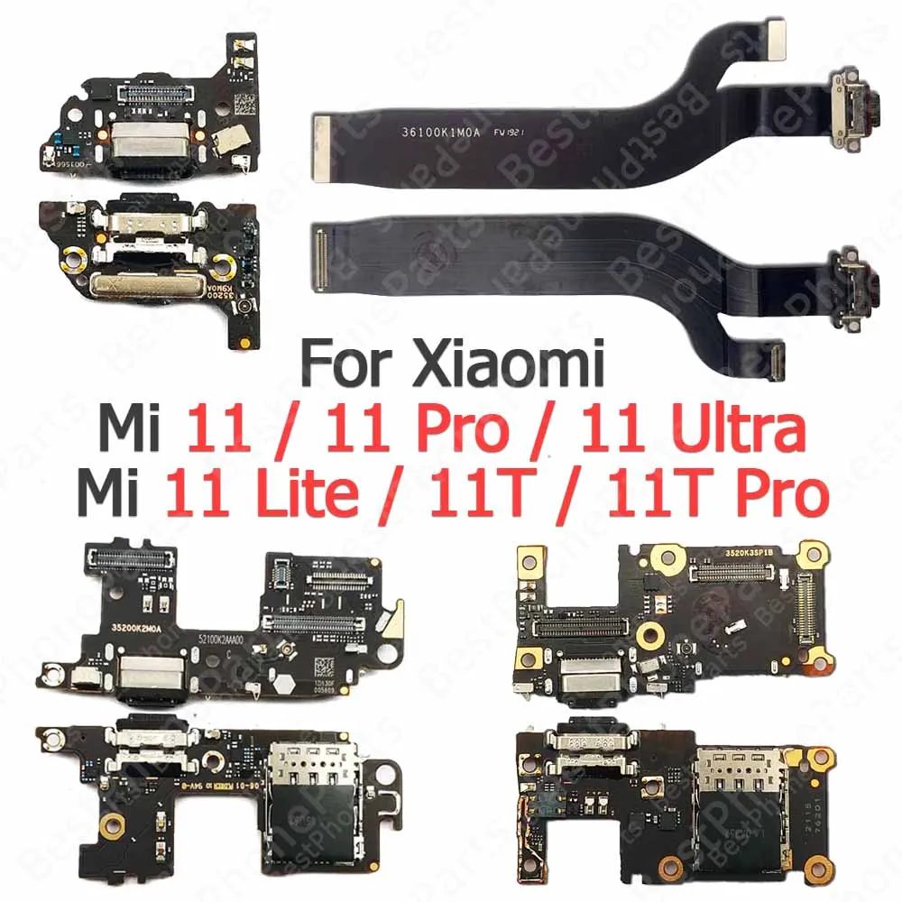 

Зарядный порт для Xiaomi Mi 11T Pro 11 Lite 5G Mi11 Ultra, плата зарядки, Usb-коннектор, док-станция для печатной платы, детали для замены