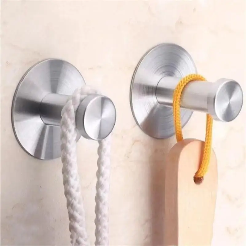 3/1PCS Hook Stainless Steel Self Adhesive Wall Door Bathroom Kitchen  Living Room Holder Multi-Purpose Home Storage Rack