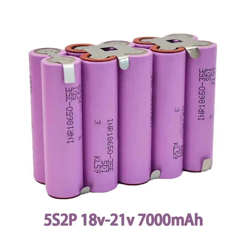 2S1P 3S2P 4S1P 4S2P 5S2P 18650 35E battery pack custom 18650-35E battery welding 3500mAh / 7000mah battery pack 7.4V to 25.2v