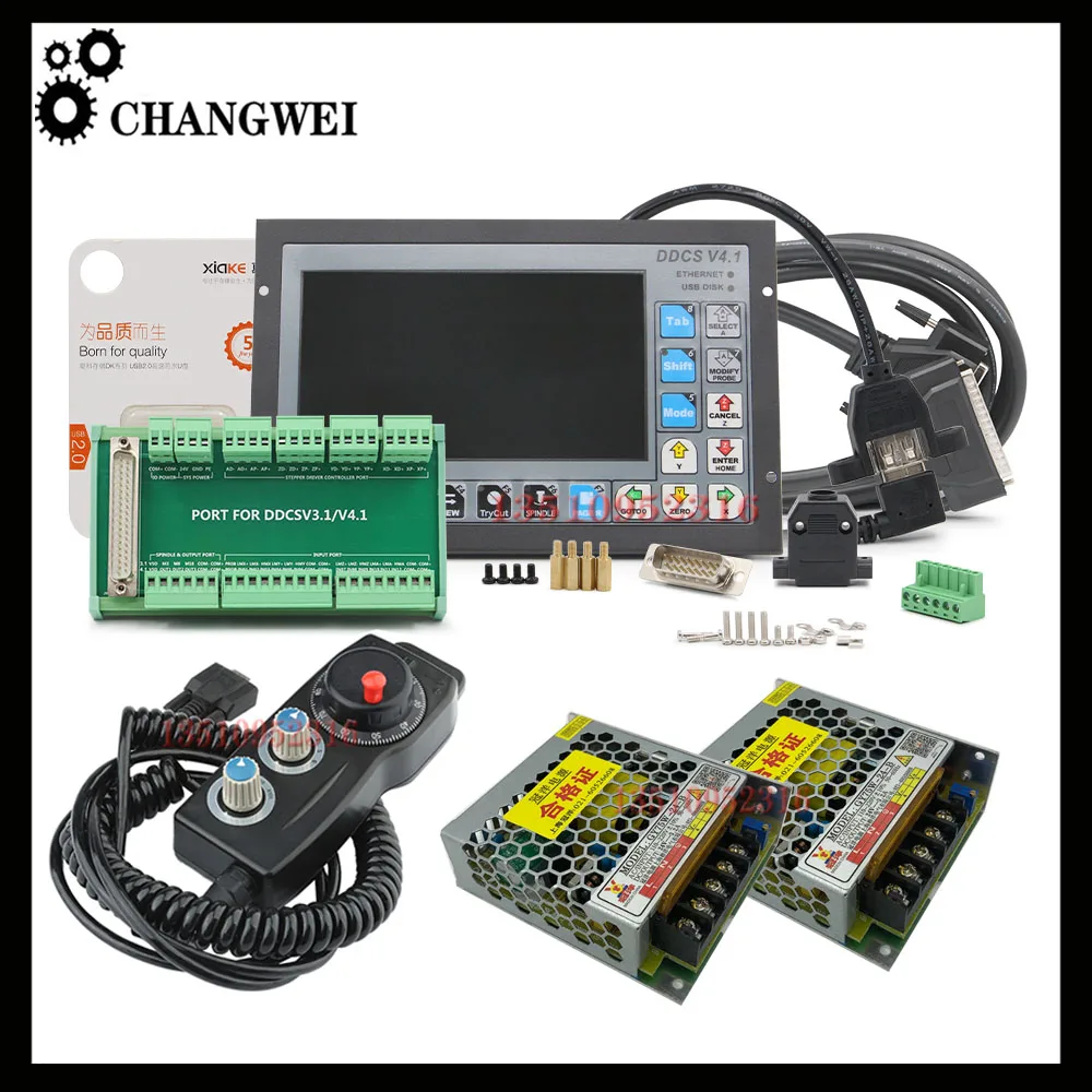 

Ddcsv4.1 Independent Controller Offline 3/4 Axis Usb Cnc Controller Interface New Generation Emergency Stop Mpg Handwheel