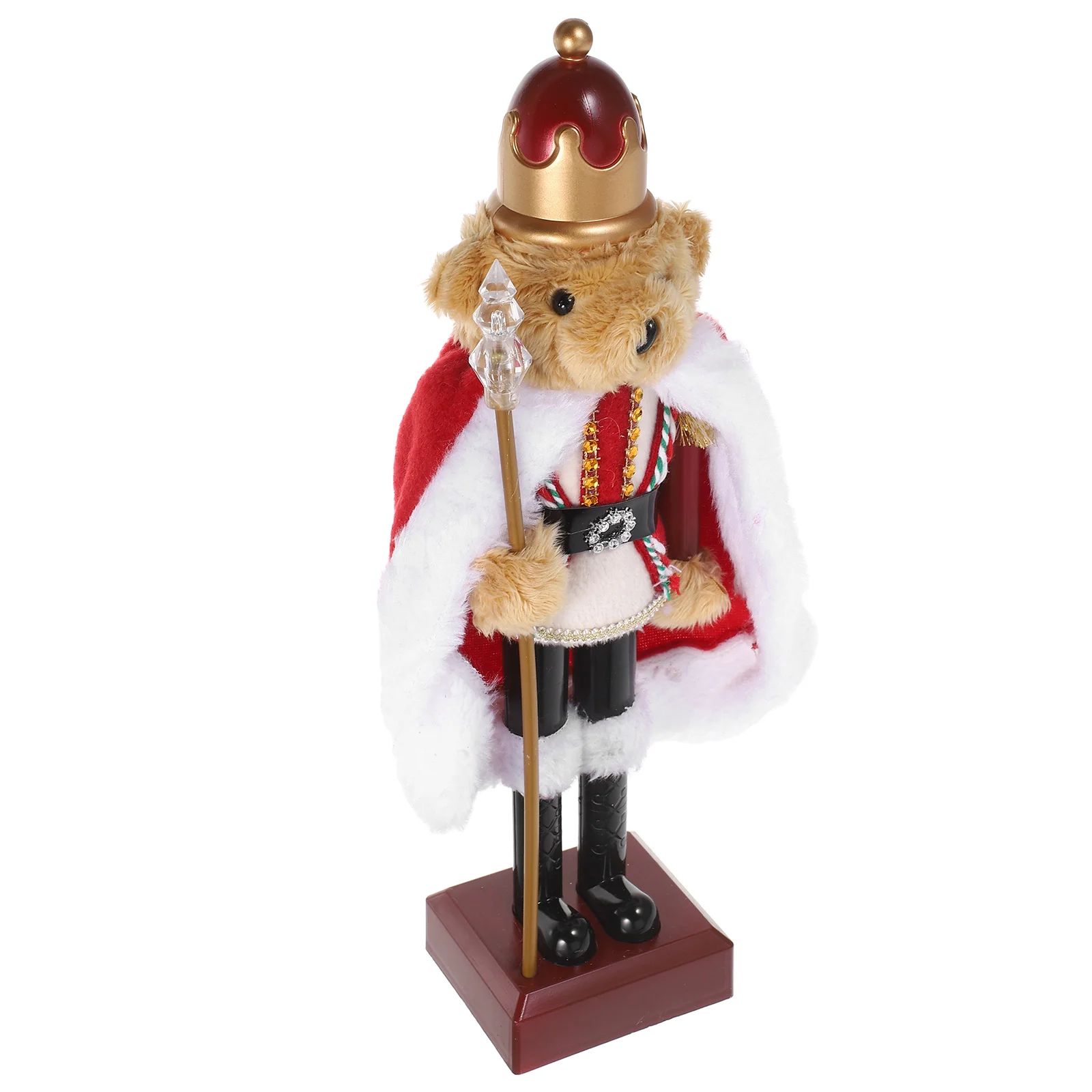 

2025 New Christmas Nutcracker Soldier Plastic Red For Shelves Tables Party Tabletop Decor Nutcracker Shelf