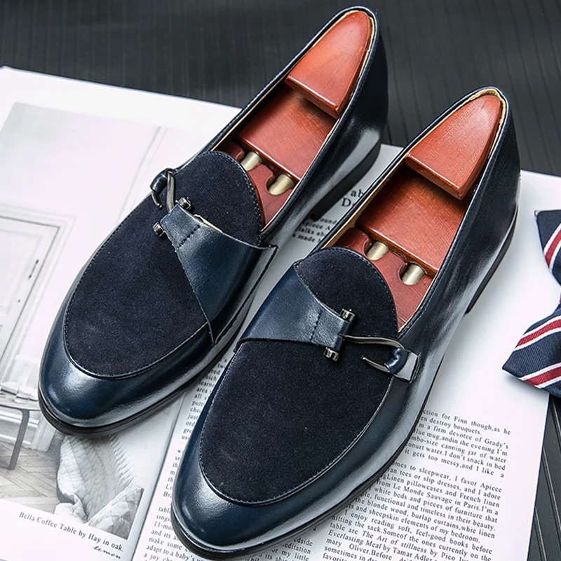 

Fashion Men's Dress Shoes High Quality Social Business Leather Shoes For Men Formal Leather Loafers Men Office Social Shoes Male