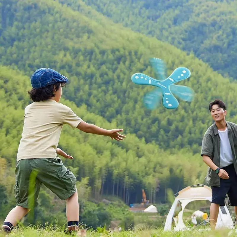 رمي يدوي للأطفال EVA 360 °   لعبة قرص الطيران من بوميرانج للرياضات الخارجية، لعبة رمي السهام اليدوية للتفاعل بين الوالدين والطفل