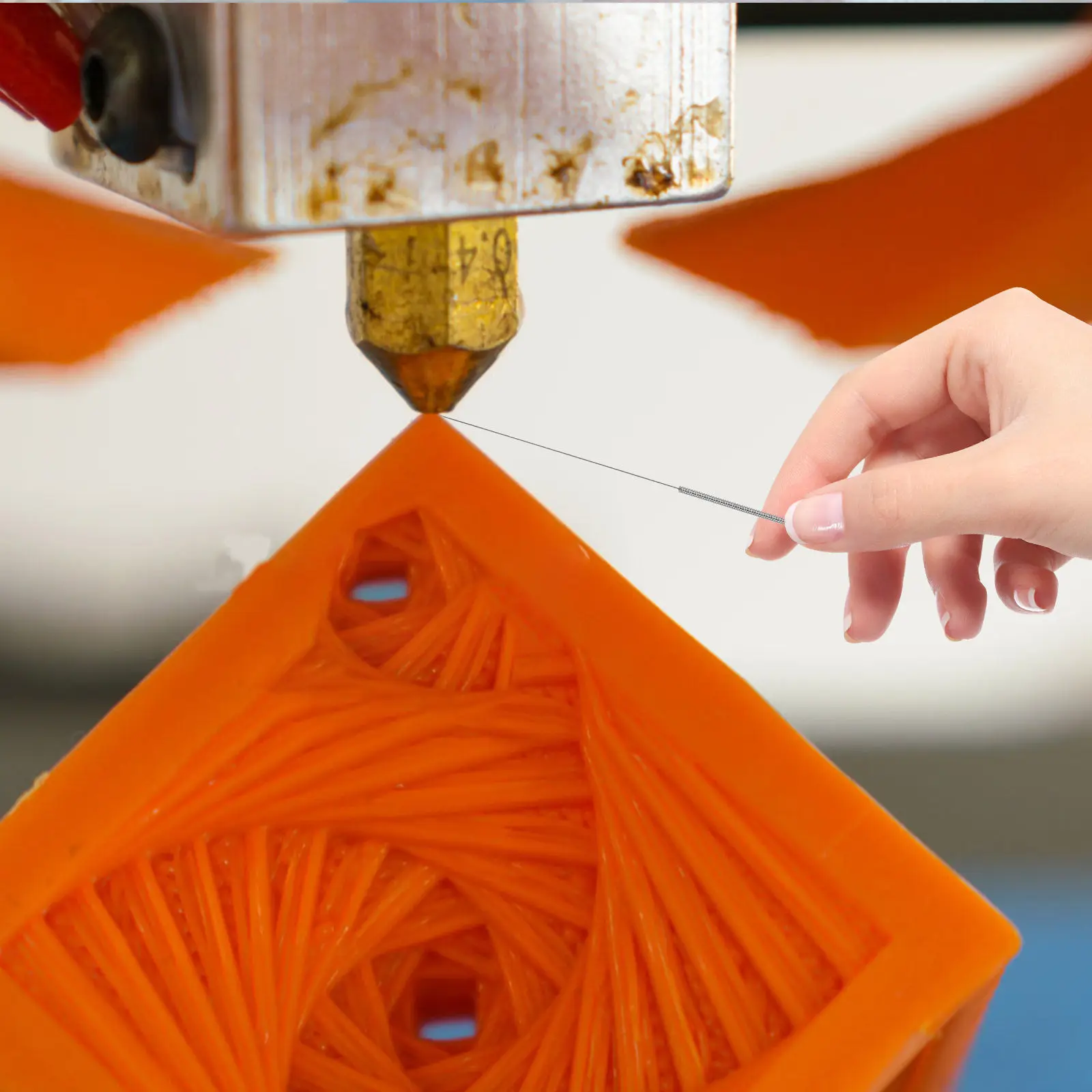 

25Pcs 3D Printer Nozzle Cleaning Needles 0.4mm Heavy Duty Stainless Steel Easy Insertion Nozzle Needle for Fast Clog Removal