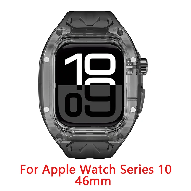 Suitable for Apple Watch Series 10 protective case modification, integrated watch strap, Lamborghini Cool 46mm