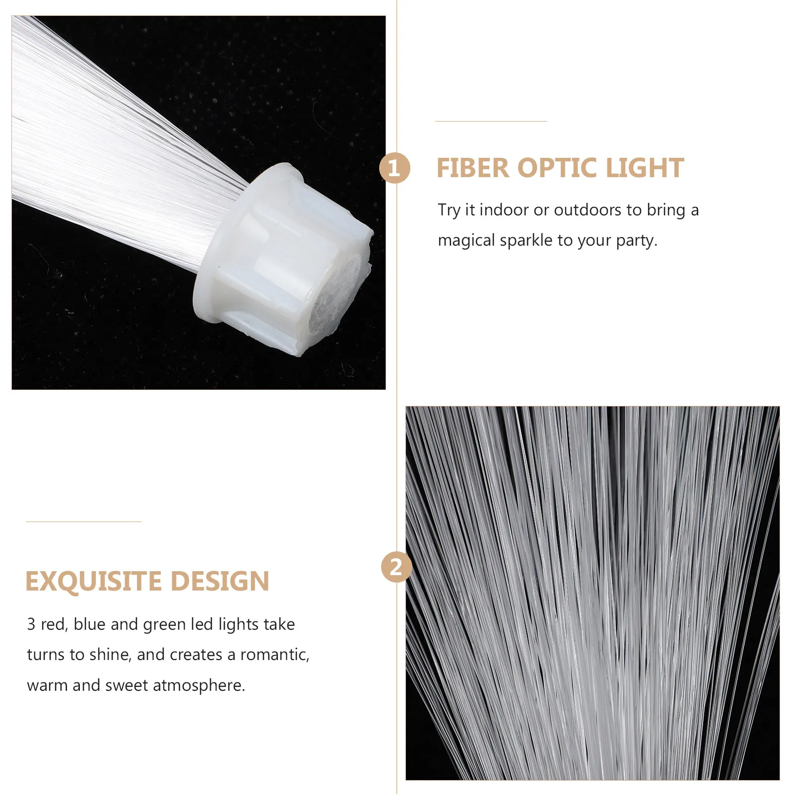 LED Fiber Optic Light Romantic Warm Atmosphere Color Changing Lamp for Indoor Outdoor Party Festival Home Office Decoration