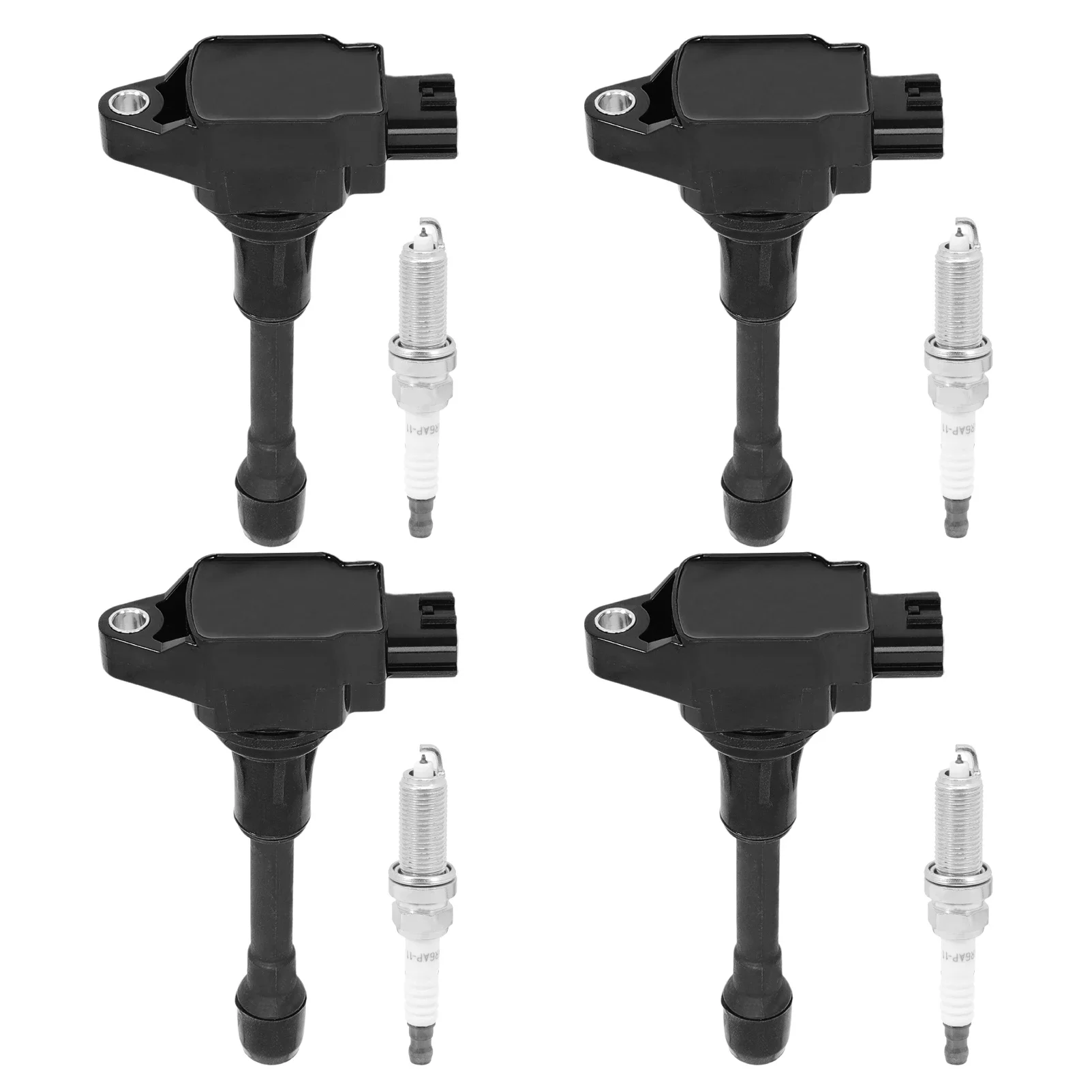 4 PCS Ignition Coil&Double Iridium Spark Plug 22448JA00C UF-549 For 2007-2019 Nissan Infiniti Altima Versa Sentra Cube NV200 M56