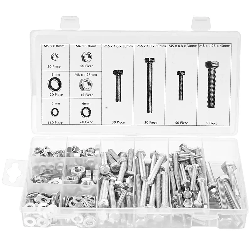 

Outer hexagonal screws, bolts and nuts Daquan 304 stainless steel set, full set of long screws M5M6M8 high strength