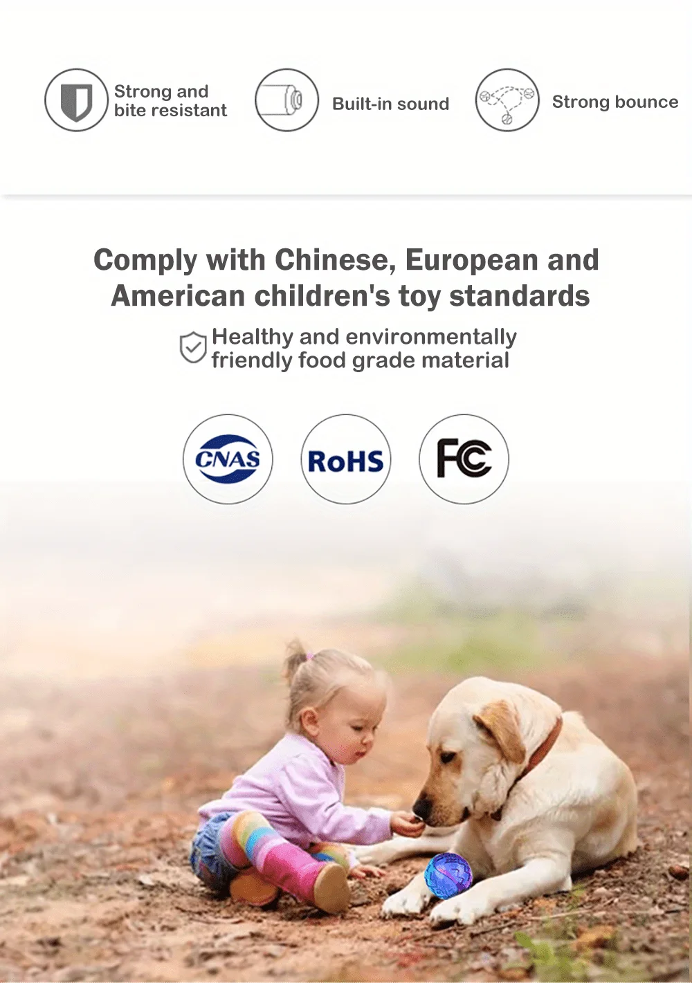 Unzerbrechlicher Gummi-Quietschball für Hunde – Langlebig, Federnd & Robust für Outdoor-Spiele, Perfekt Größe für Kleine & Große Hunderassen – Detail 7