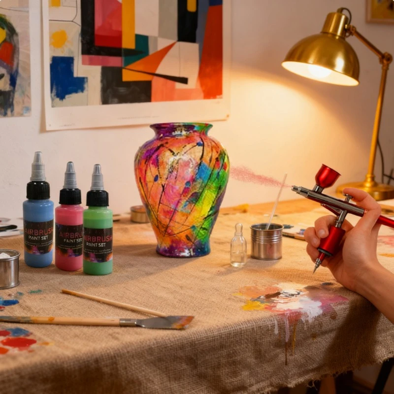 

28color Water-based Acrylic Airbrush Paint Quick-drying Easy Clean for Illustrations Comics Wall Paintings Manicure DIY Model