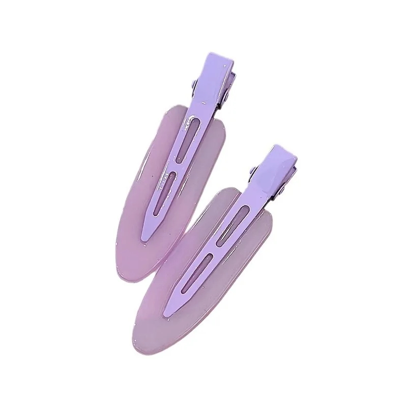 New Jelly Color Matte Traceless Hair Clip for Women Solid Color Versatile Fashion Duckbill Clip Girl Hair Accessories