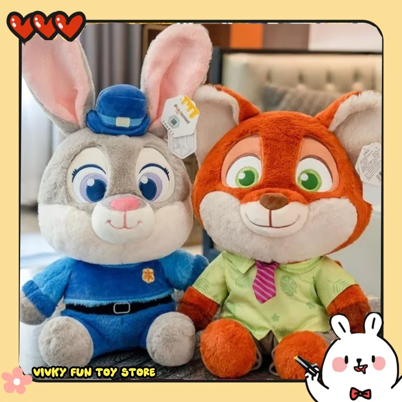 

Новая серия Zootopia, плюшевые куклы Джуди и Ника, мягкая игрушка, лиса, кролик, декор комнаты, кукла, подушка, праздничный подарок